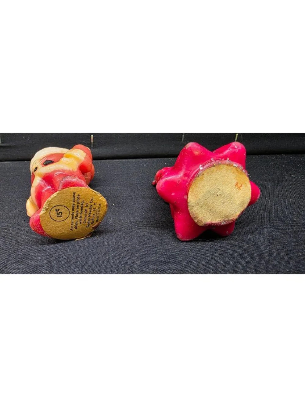 Vintage MCM Gurley Santa Claus & Christmas Tree Decorative Novelty Candles
